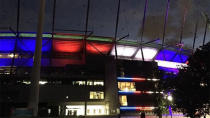 The MCG turns red, white and blue.