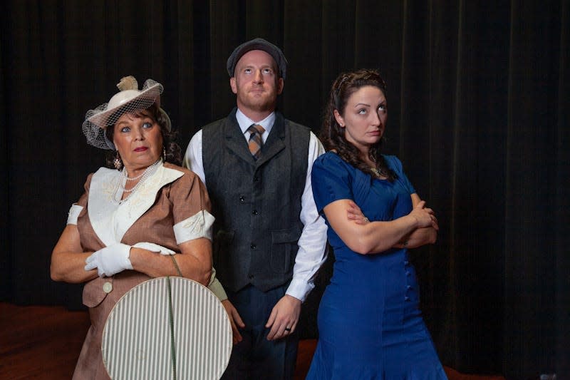 Left to right, Judy Reed, David Mawhirter and Aunna Ziebarth in Vaud-Villities Productions’ “Holiday Road.”