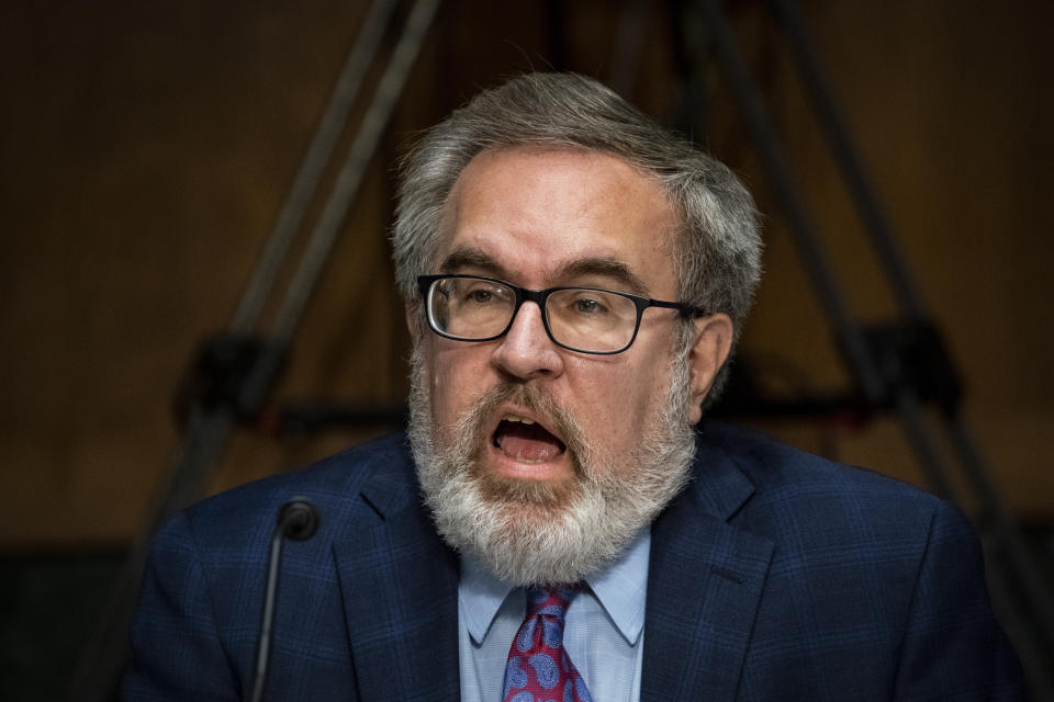 EPA Administrator Andrew Wheeler testifies before a Senate oversight hearing last month.  (Photo: Pool via Getty Images)