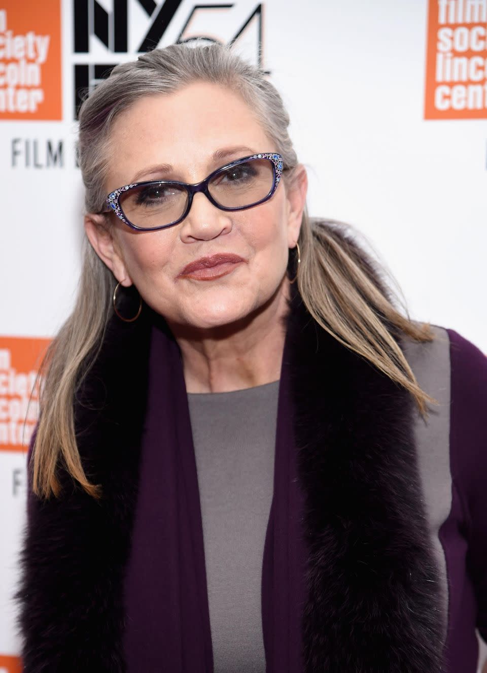 Carrie, who played Leia, died last Christmas from sleep apnea, seen here shortly before she died. Source: Getty