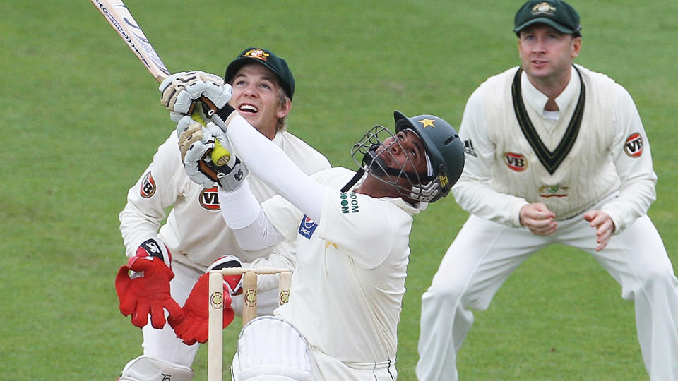 Tim Paine and Michael Clarke, pictured here in action for Australia against Pakistan in 2010.