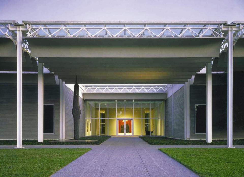 This undated photo released by the Greater Houston Convention and Visitors Bureau, shows the exterior of the Menil Collection, a collection of nearly 16,000 art objects from ancient works to modern masterpieces. The museum is one of Houston's best free attractions. (AP Photo/Greater Houston Convention and Visitors Bureau)