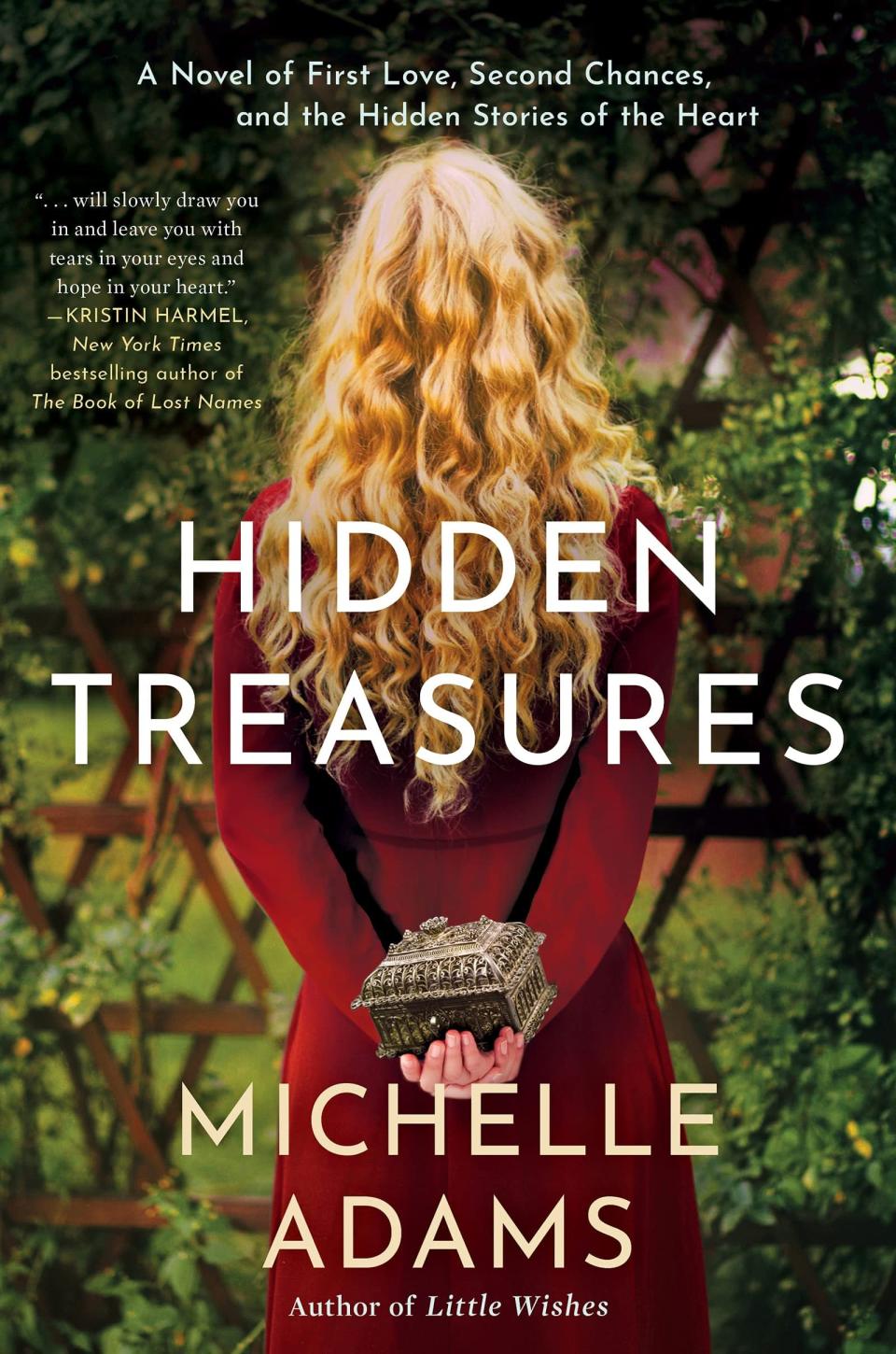 <p><span><strong>Hidden Treasures</strong></span> by Michelle Adams is a moving love story that spans two timelines. In the past, Frances Langley hid a precious object stolen by the Nazis. Meanwhile, in the present, her son and his first love reunite to find the object, a jewelry box, and uncover his mother's extraordinary story. </p> <p><em>Out Dec. 7</em></p>