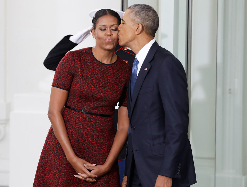 <p>The former first lady and president shared sweet messages for each other on social media — and we're getting all the feels. "Happy #ValentinesDay to my one and only, @BarackObama. To celebrate the occasion, I’m dedicating a little Valentine’s Day playlist to you!…" Michelle wrote on Instagram and Twitter, sharing a <a rel="nofollow noopener" href="http://bit.ly/obamavday" target="_blank" data-ylk="slk:personally curated Spotify playlist;elm:context_link;itc:0;sec:content-canvas" class="link ">personally curated Spotify playlist</a> featuring 44 songs for the 44th president. Some of the tunes on the playlist, called Forever Mine: Michelle to Barack, include “Halo” by their pal Beyoncé, “Forever Mine” by Andra Day, “Stand By Me” by Ben E. King and “At Last” by Etta James. The former president also shared a heartfelt message to his wife of 25 years. "Happy Valentine’s Day, @MichelleObama. You make every day and every place better,” he tweeted alongside a photo of the couple looking relaxed and snuggly.</p>