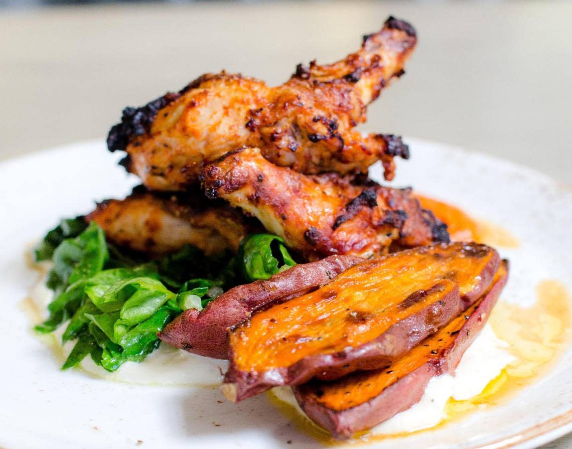 Wondering what’s on the menu for Epping’s on Eastside? The restaurant has this Piri Piri Chicken dish, Quinoa En Nogada, Grilled Iberico Pork Loin and Seared Bronzini listed as entrées for $39 in addition to three other courses.