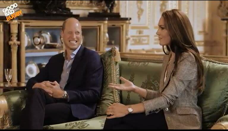 Guillermo y Kate durante el programa The Good, The Bad and The Rugby