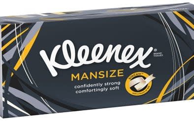 After more than sixty years Kleenex is phasing out the Mansize tissues name, deciding instead to call the disposable handkerchiefs