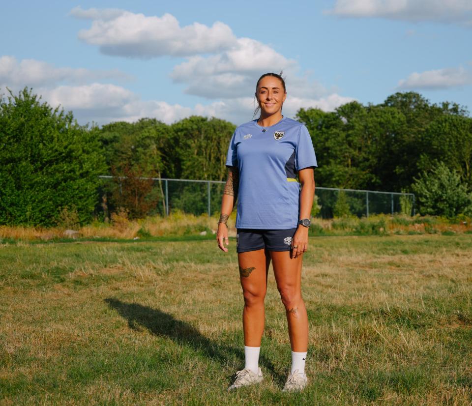 <span>‘I was top goal scorer. I still had a lot to give’: Ashlee Hincks, whose contract was not renewed after her injury.</span><span>Photograph: Serena Brown/The Guardian</span>