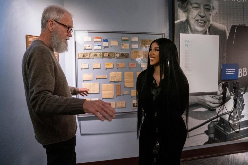 Cardi B and David Letterman toured the Franklin D. Roosevelt Library and Museum in January for an episode of Netflix's "My Next Guest Needs No Introduction with David Letterman."