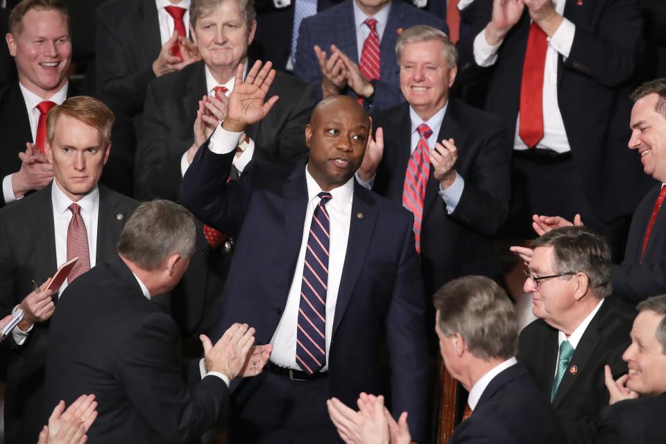 Sen. Tim Scott, R-S.C., is negotiating a bill to change police policies.