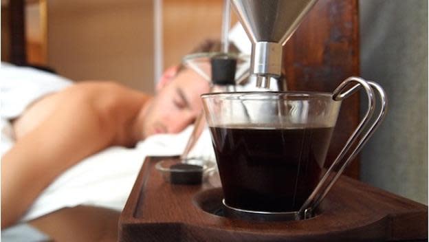 (Foto:  Barisieur, Reloj despertados con cafetera automática)