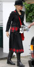 Gwen Stefani made a simply nod to tartan - with the trim on her jacket and skirt