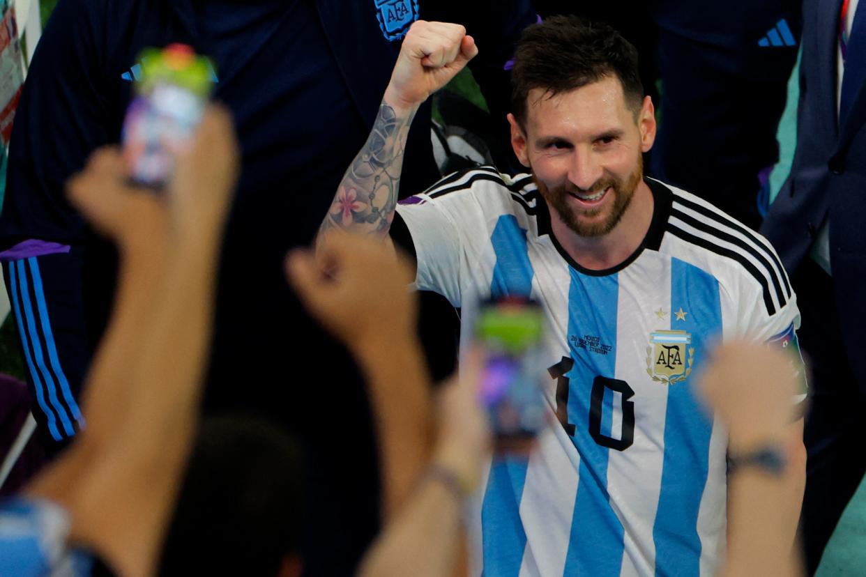 Messi lideró la victoria de Argentina contra México en Qatar 2022 (Foto: ODD ANDERSEN/AFP via Getty Images)