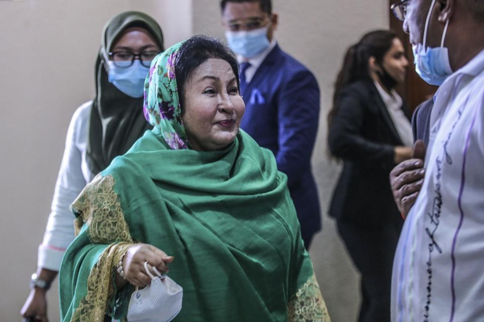 Datin Seri Rosmah Mansor is pictured at the Kuala Lumpur High Court August 5, 2020. ― Picture by Hari Anggara