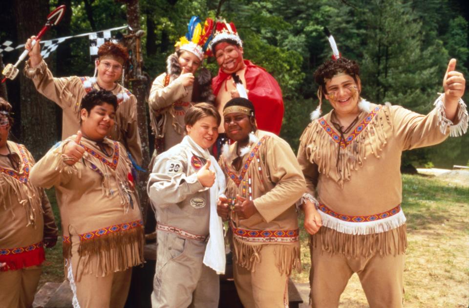 Kids dressed as Native Americans in "Heavyweights."