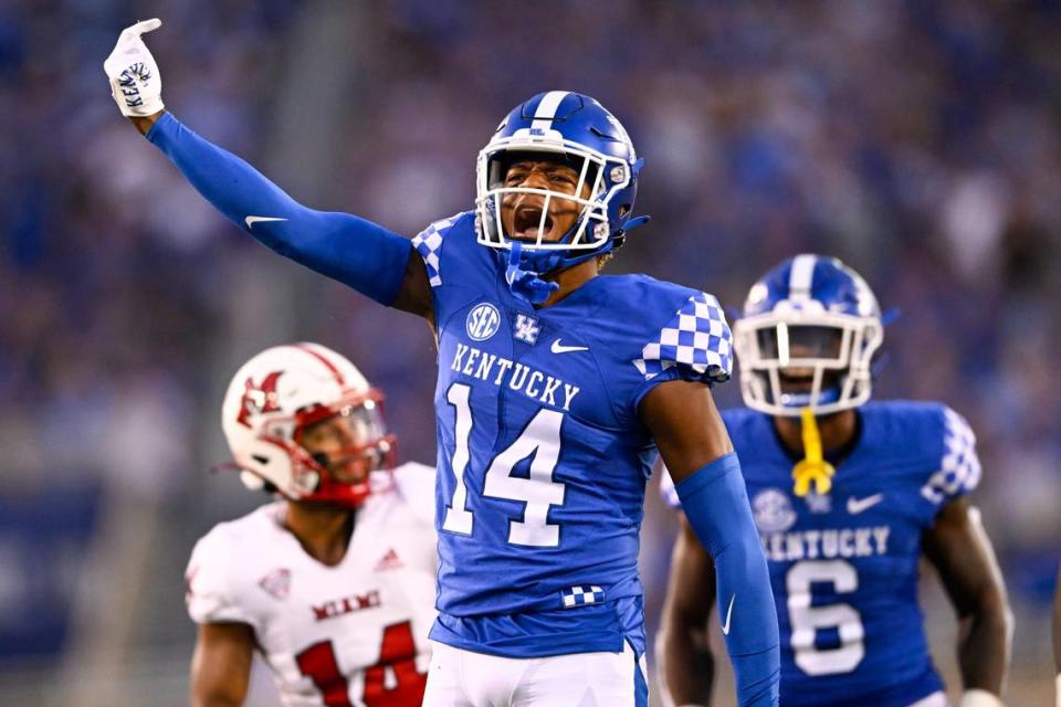 As a junior, Carrington Valentine was credited with 10 passes defended and one interception for Kentucky.