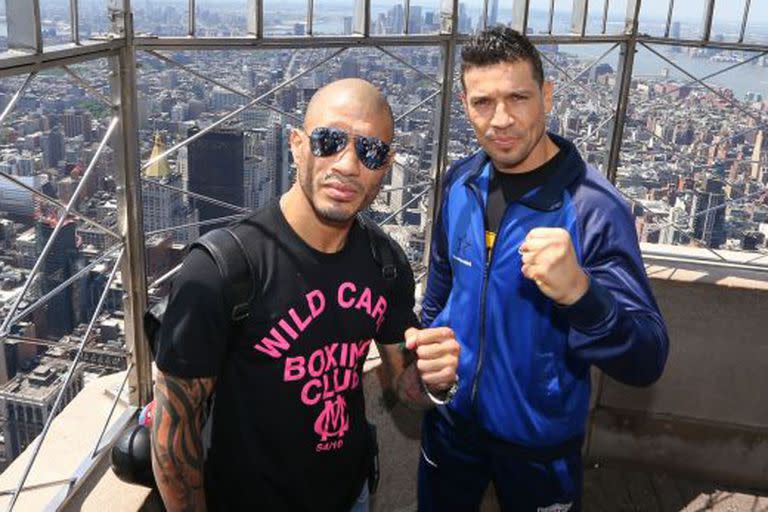 Maravilla Martínez y Miguel Cotto realizaron un cara a cara en el Empire State