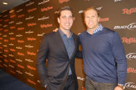 Green Bay Packers teammates Aaron Rodgers and Clay Matthews buddied up at the bash. (2/1/13)