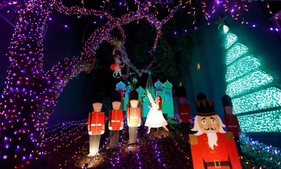 A display at the Cambria Christmas Market pays tribute to classic ballet “The Nutcracker” on Wednesday, Dec. 14, 2022.