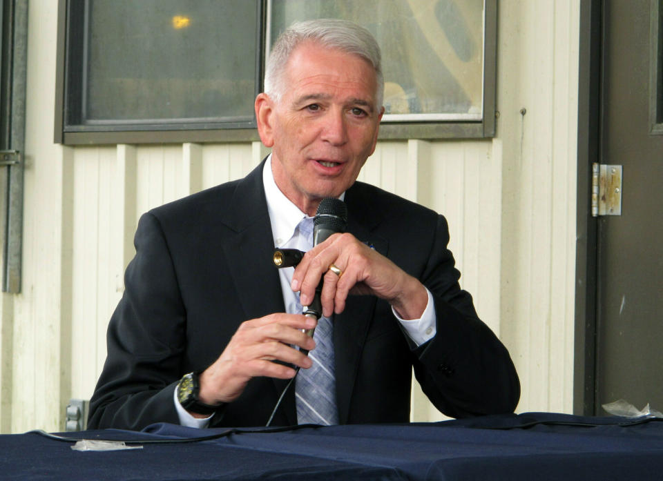 FILE - In this March 18, 2019 file photo, U.S. Rep. Ralph Abraham speaks at a business event in Baton Rouge, La. Louisiana’s Democratic governor, John Bel Edwards, moved quickly to expand Medicaid when he took office in 2016. His state is the only one in the Deep South to embrace that signature piece of Barack Obama’s health law. And the Medicaid expansion program isn’t going anywhere even if Edwards is ousted by a Republican in this fall’s election. Instead, his two main opponents Abraham and Eddie Rispone are attacking Edwards’ hallmark achievement on management, not the program’s existence. (AP Photo/Melinda Deslatte, File)