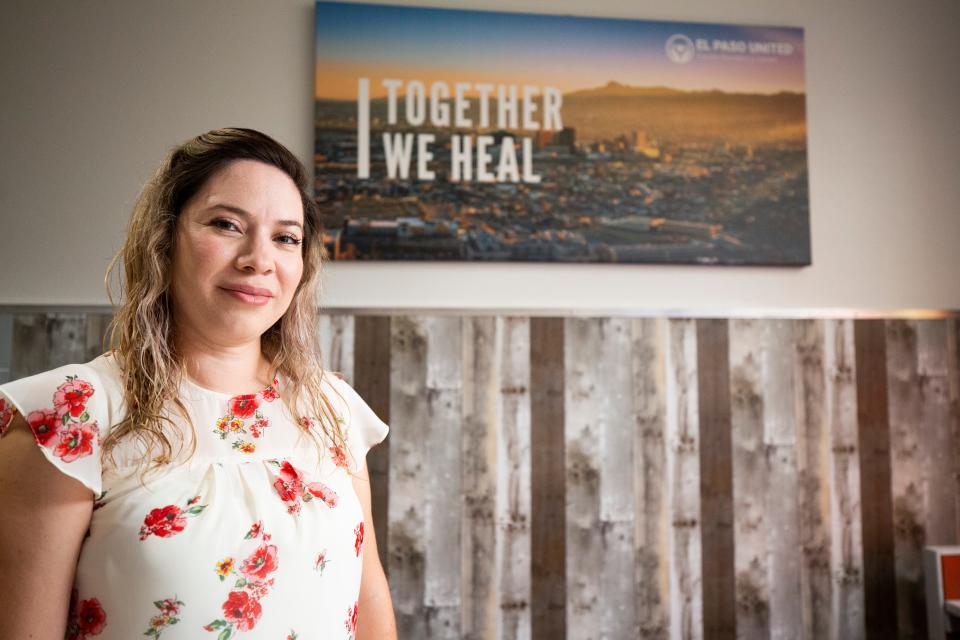 Idalhi Huizar-Mendoza M.Ed is photographed at her offices at the El Paso United Family Resiliency Center in El Paso, Texas on July 26, 2021. 