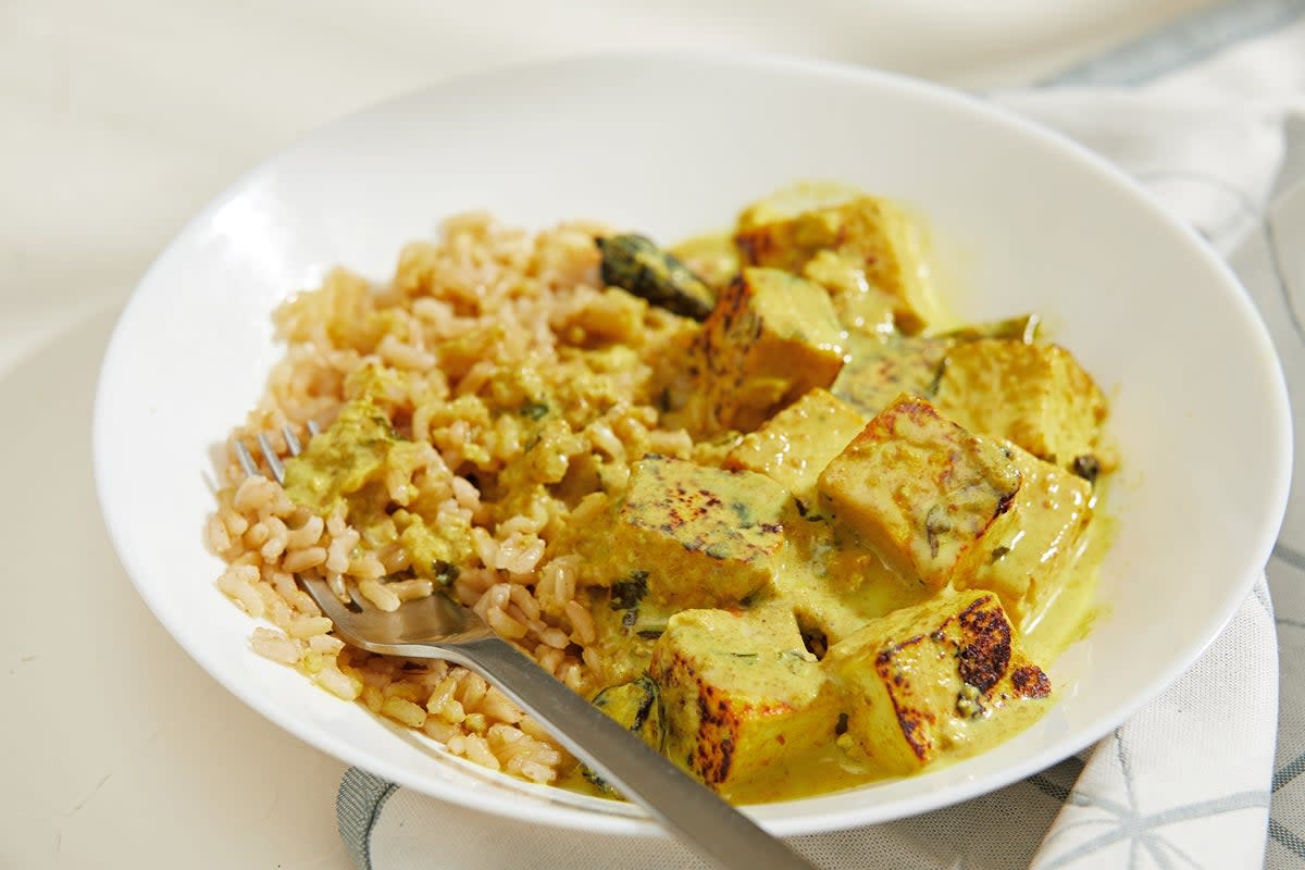 This paneer dish takes barely 20 minutes to come together  (Joe Yonan/The Washington Post)