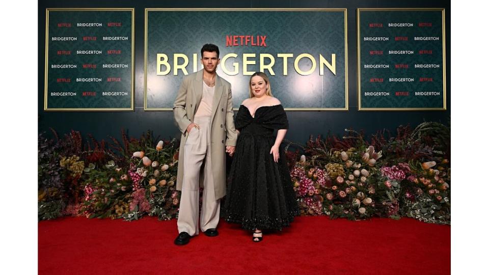 Luke Newton and Nicola Coughlan on the Bridgerton season 3 press tour