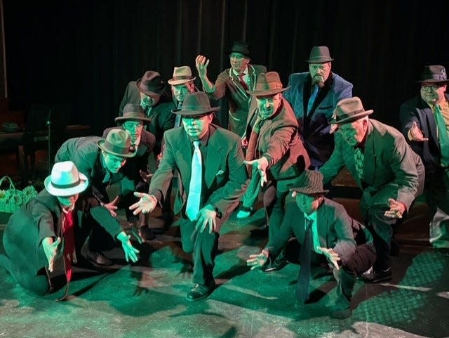 The gamblers in the Academy of Performing Arts production of "Guys and Dolls" sing the all-important crap game mantra "Luck Be a Lady Tonight."