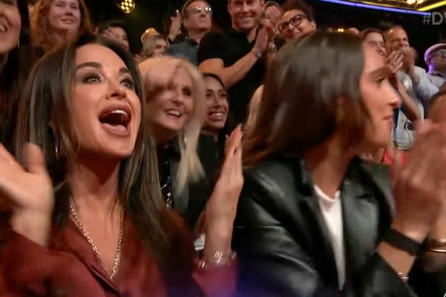 <p>ABC</p> Kyle Richards is pictured with one of her four daughters in the 'Dancing with the Stars' audience on September 26, 2023.