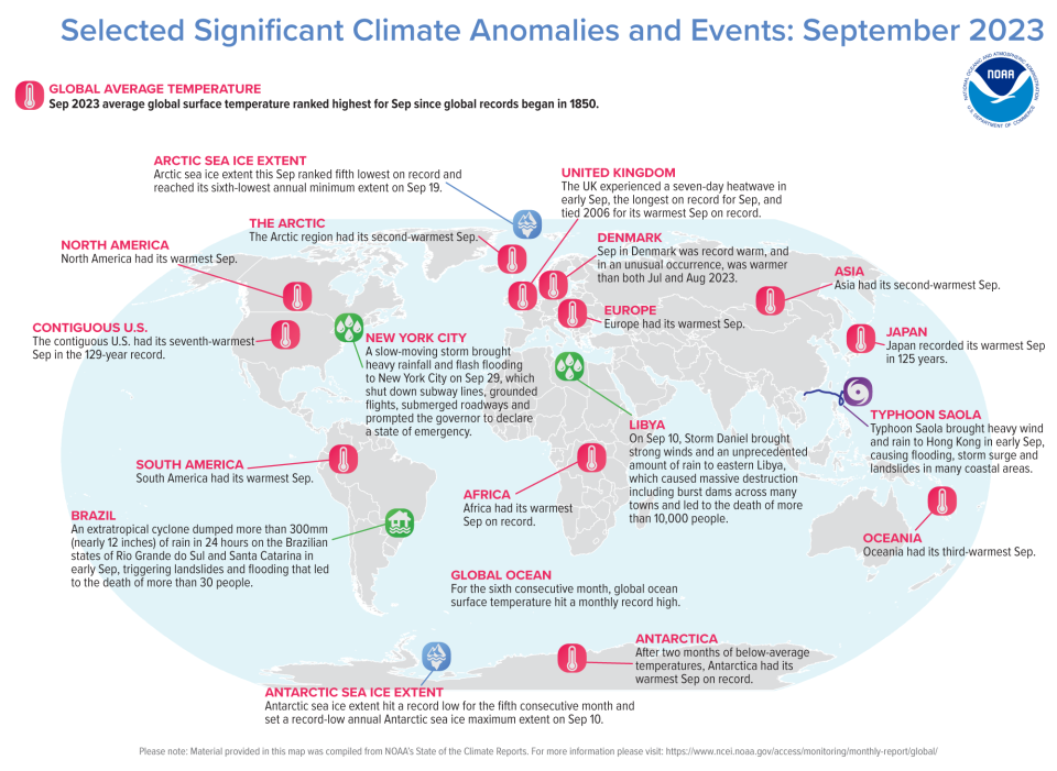 Selected Significant Climate Anomalies and Events: September 2023