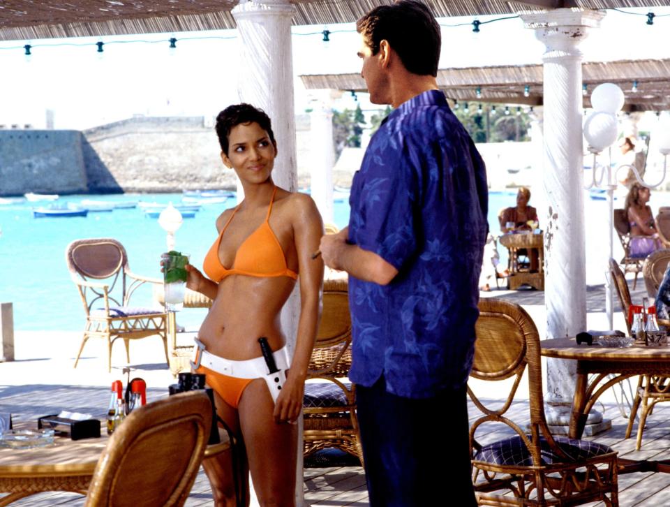 <p>This is the fourth and final film in which Pierce Brosnan starred as M16 agent James Bond, but what we really need to talk about is Halle Berry’s famous appearance in <em>that</em> orange bikini. As NSA agent Jinx Johnson, she was a revelation and held her own against 007.</p> <p><a href="https://cna.st/affiliate-link/TmDrEmPPxxd5sQWzuiJJXeiQK1fxz1RSsNyr327XmkeV8CgCi9jvWXo4c3AqXMBSbMXDW5HEASGqo3UpnF7x7npyJfxTG21H8cFaJuDGw9YM7hUGgj92mcvJLzDgrw5kVw6RJWL?cid=5f1b1d7288a1224af1671715" rel="sponsored noopener" target="_blank" data-ylk="slk:Available to rent on Amazon Prime Video" class="link "><em>Available to rent on Amazon Prime Video</em></a></p>