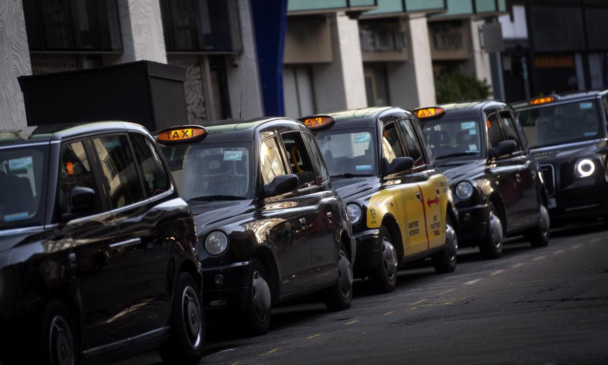 <span>London’s black-cab drivers allege they faced unfair competition and lost out on customers and income.</span><span>Photograph: Victoria Jones/PA</span>