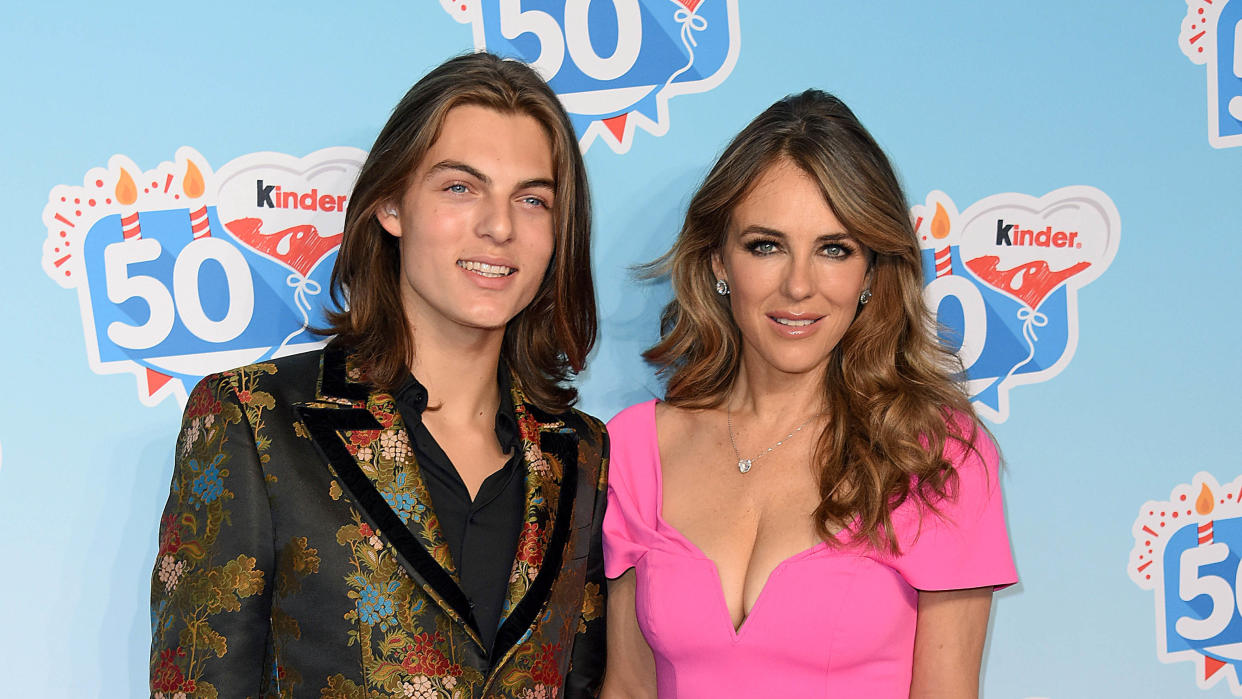 Elizabeth Hurley is upset that son Damian Hurley will not receive a share of his grandfather's money after a court decision. (Photo: Tristar Media/Getty Images)