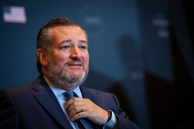 Sen. Ted Cruz (R-Texas) on the FBI raiding former President Donald Trump's house in Florida: Hey, look over here at this totally unrelated thing! (Photo: Drew Angerer via Getty Images)