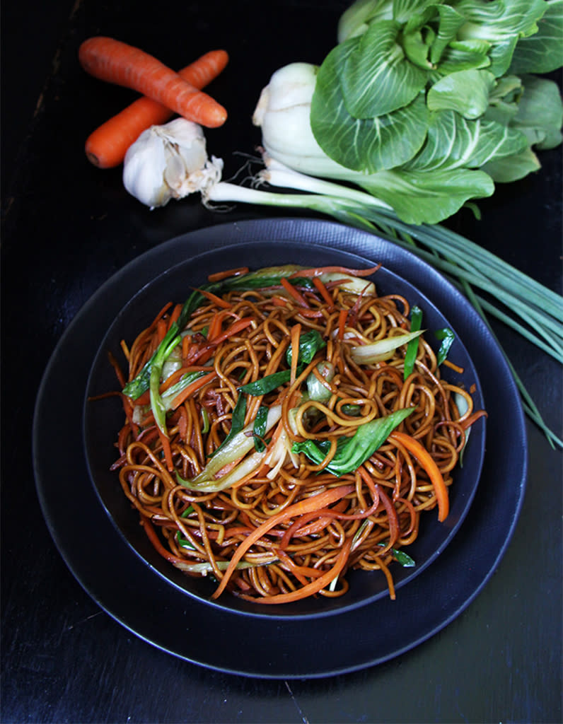 Nouilles sautées aux légumes