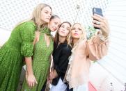 Kelly Sawyer, Nicole Richie, Jamie Mizrahi and Rachel Zoe snap a selfie on Monday at the Fête Maisonette and Yumi event at the San Vicente Bungalows in West Hollywood. 