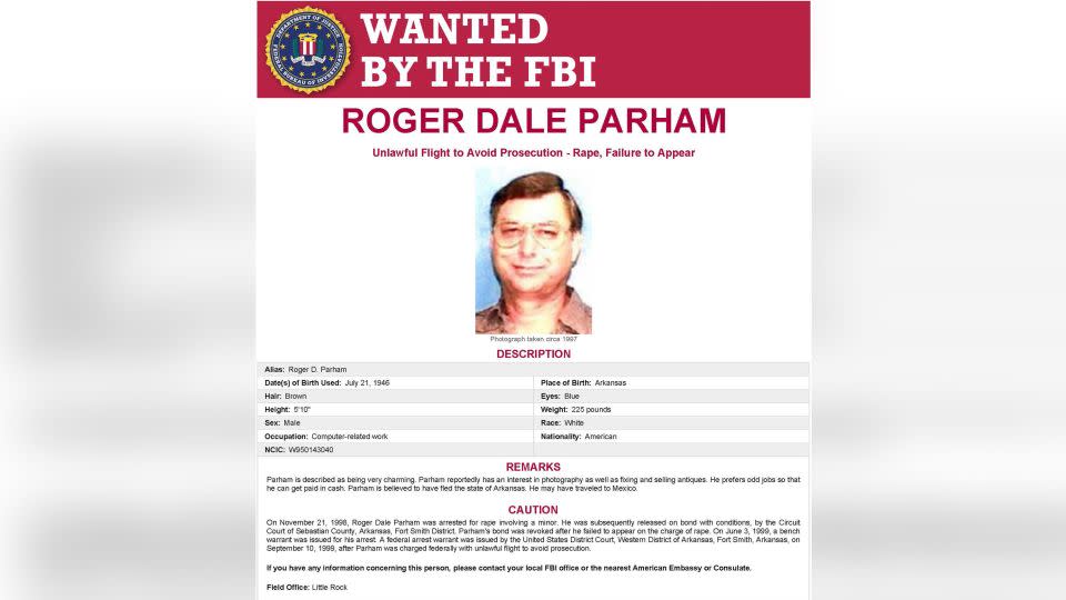 The FBI sought the public's help in finding Parham. - FBI