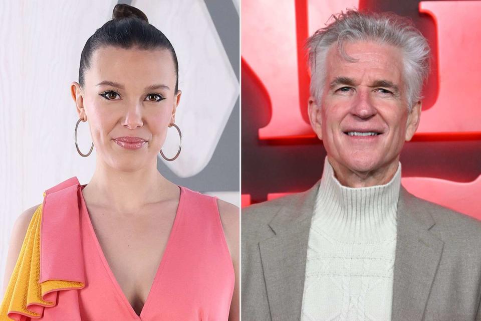 <p>Getty</p> Millie Bobby Brown; Matthew Modine