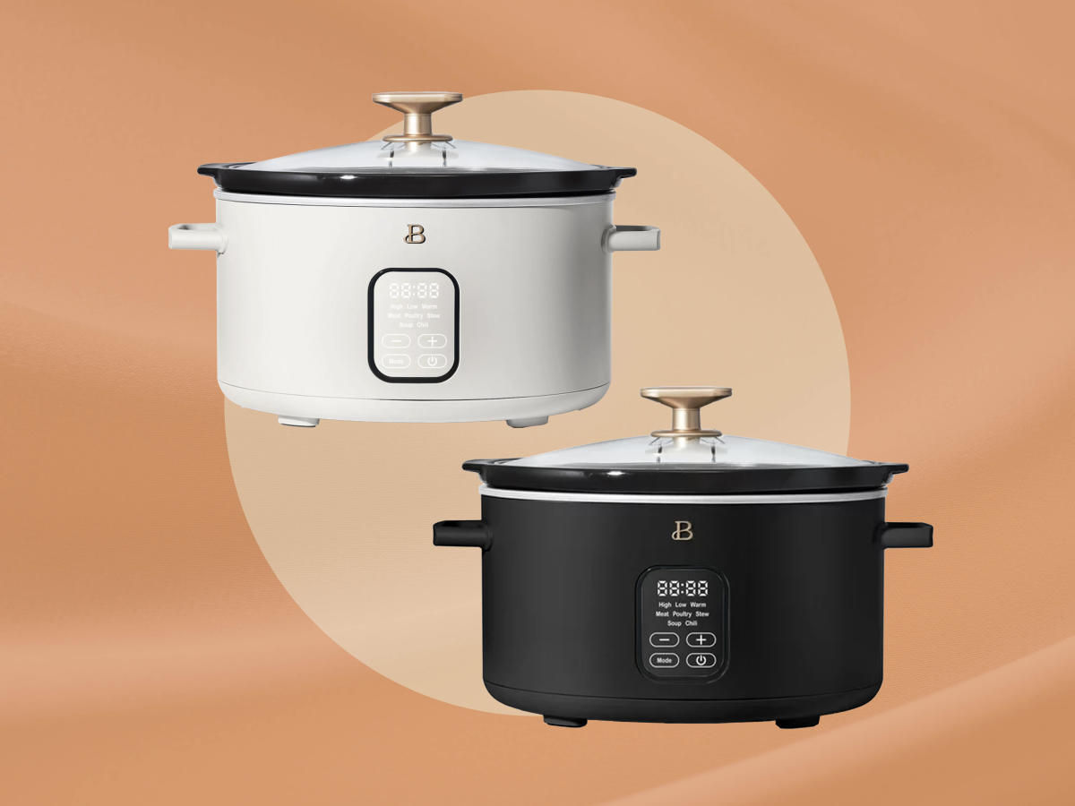 Beautiful 8QT Slow Cooker, Oyster Grey by Drew Barrymore 