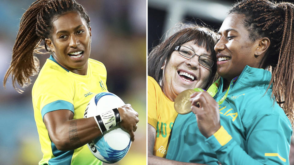 Ellia Green, pictured here with mother Yolanta after winning gold at the 2016 Olympics.