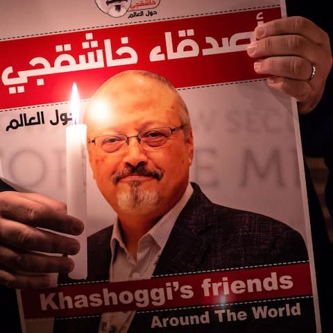 Jamal Khashoggi was murdered in October 2018 - Credit: Photo by Yasin AKGUL / AFP)YASIN AKGUL/AFP/Getty Images