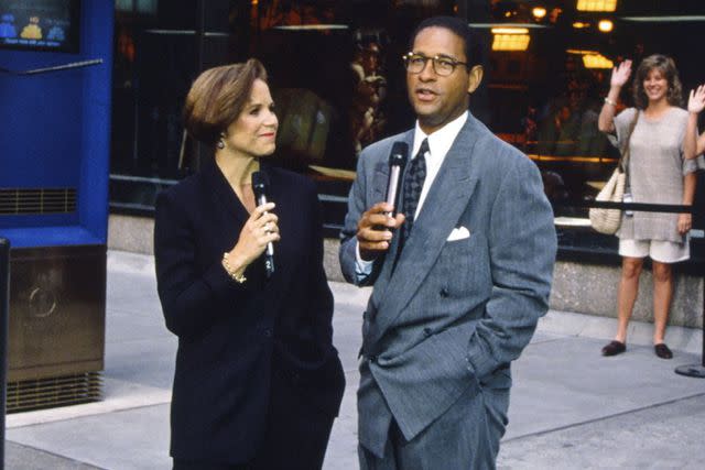 <p>Craig Blankenhorn/NBC/NBC NewsWire</p> Katie Couric and Bryant Gumbel in 1994