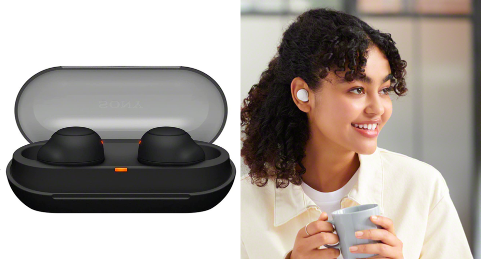 Sony WF-C500 Truly Wireless in-Ear Bluetooth Earbuds. Images via Amazon.