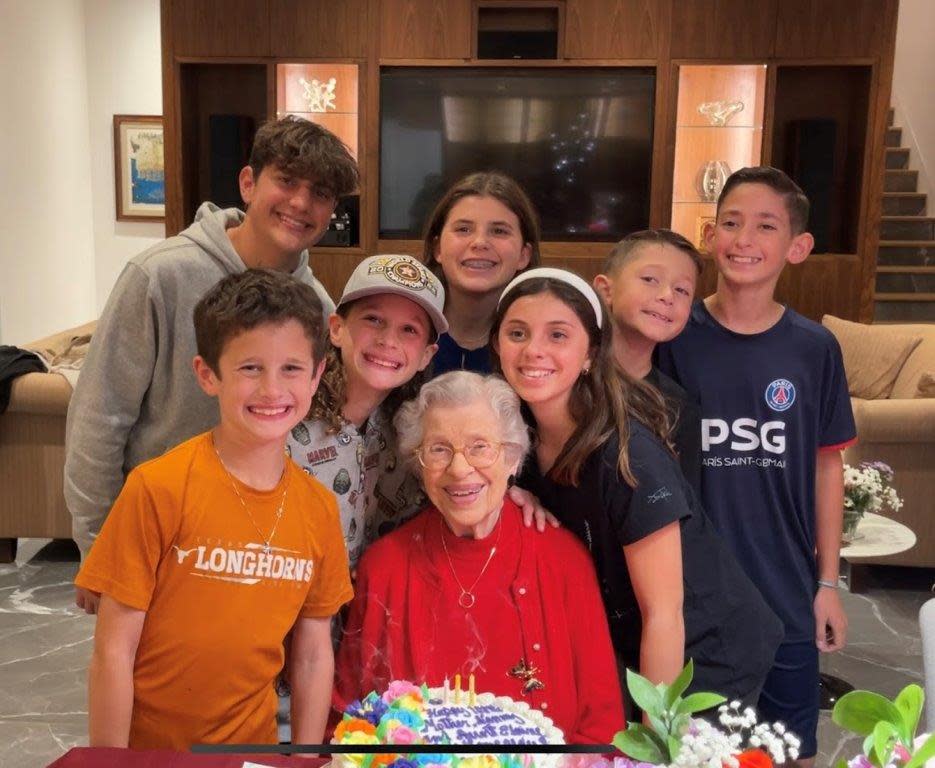 Elaine Kuper, 100, was a mother of two young children in her early days of volunteering at Texas Children's Hospital. Her family has since grown to include four grandchildren and seven great-grandchildren.