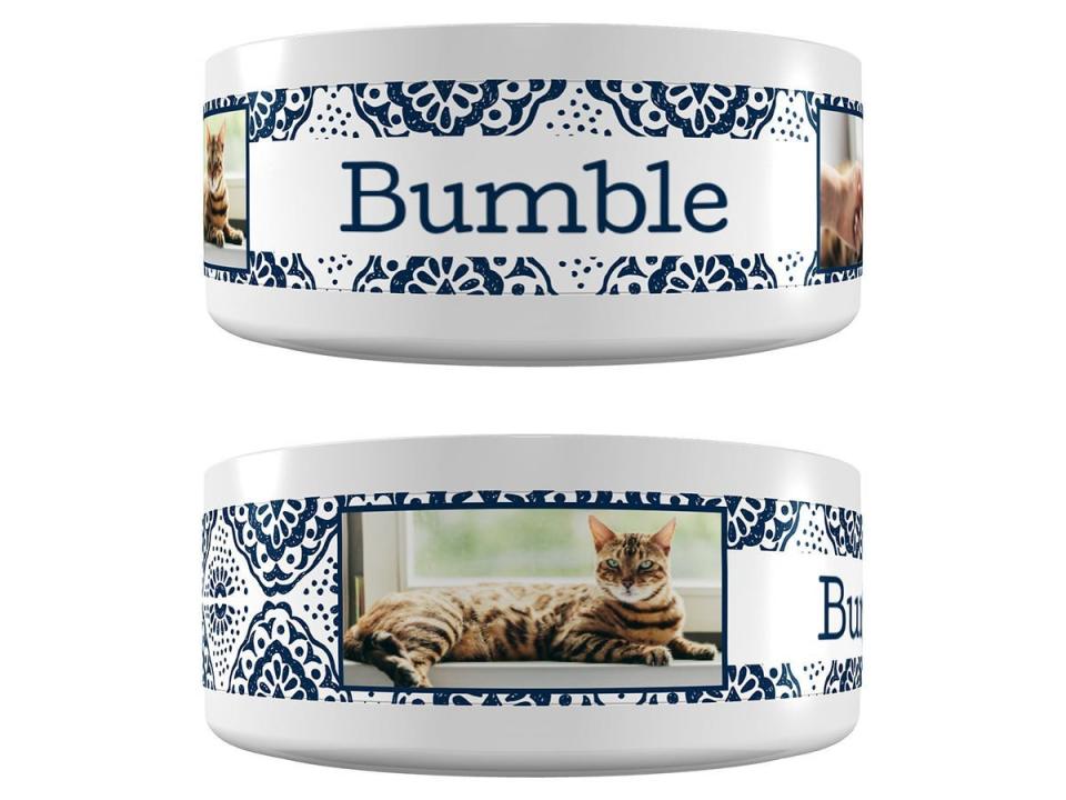 personalized cat dog bowl