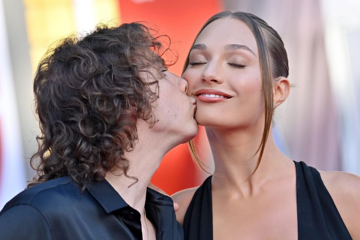 LOS ANGELES, CALIFORNIA - AUGUST 01: Eddie Benjamin and Maddie Ziegler attend the Los Angeles Premiere of Columbia Pictures' "Bullet Train" at Regency Village Theatre on August 01, 2022 in Los Angeles, California. (Photo by Axelle/Bauer-Griffin/FilmMagic )