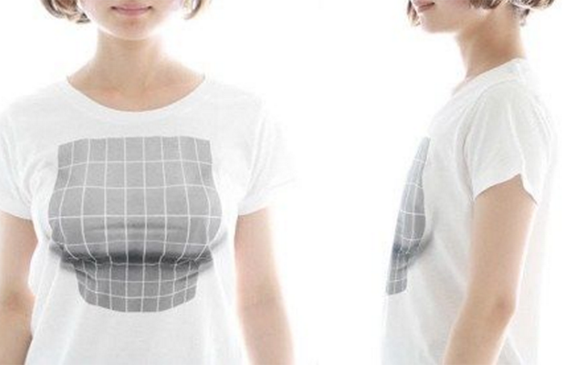 This optical illusion tee can give you larger breasts without the need for surgery Photo: ekoD Works