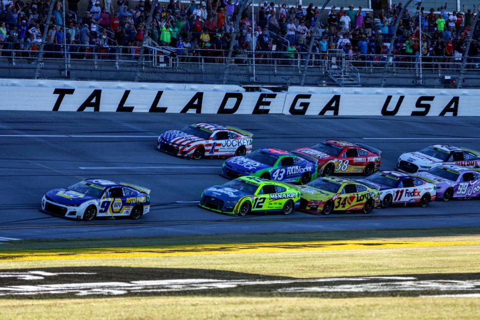 This was the scene for nearly all of Talladega. No, that's not the norm.