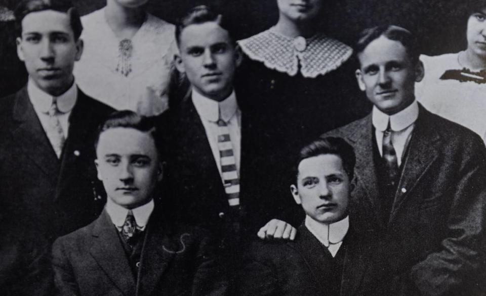 Erwin Bleckley, lower right, from his Wichita High School yearbook.