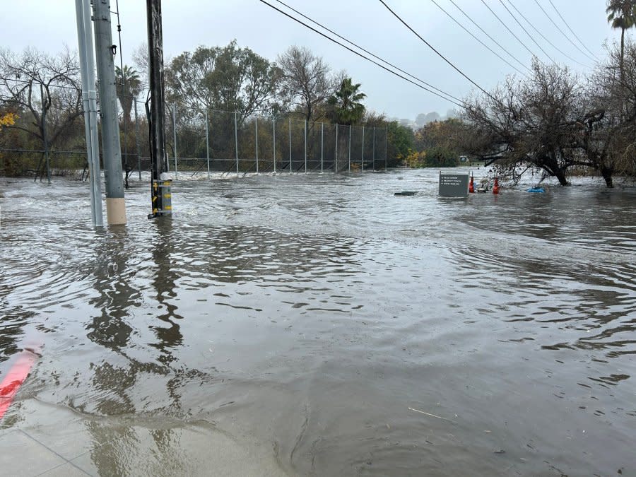 Mission Valley along the San Diego riverbed. (National Weather Service)